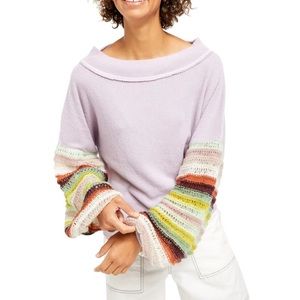 Free People Cha Cha Balloon Sleeve Top Sweater